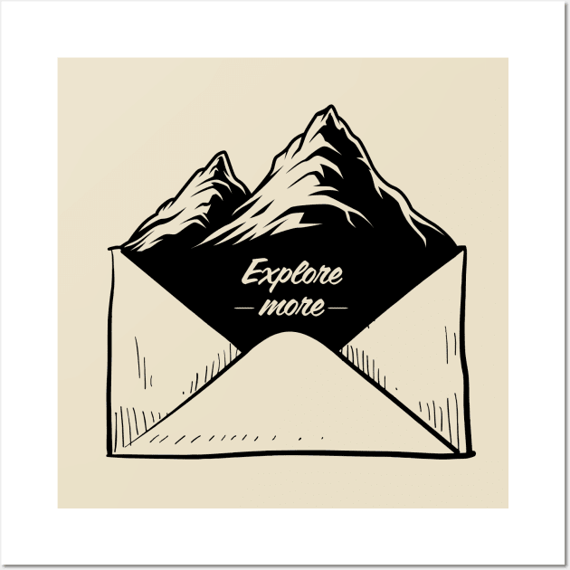 Envelope with mountains Wall Art by My Happy-Design